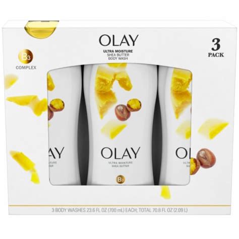 Olay Ultra Moisture Shea Butter Body Wash 236 Fluid Ounce 3 Pack 1