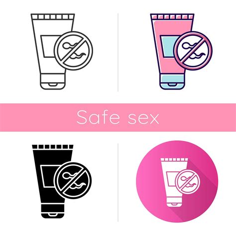 Spermicide Icon Female Preservative Contraceptive For Pregnancy Prevention Lubricant For