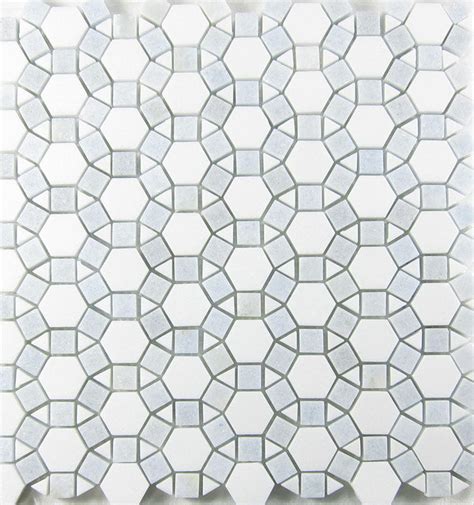 sunflower blue celeste thassos marble mosaic tile 12 x12 mediterranean mosaic tile by