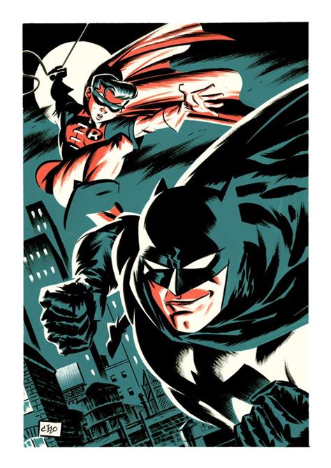 Batman And Robin Mike Cho Superhero Art Comic Art