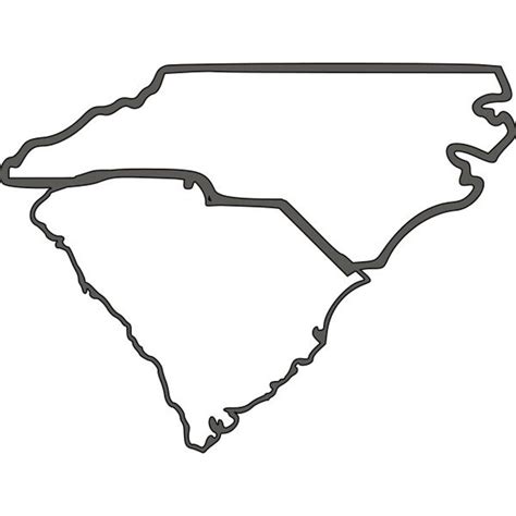 Outline Of North And South Carolina Vinyl Decal Car Decal Etsy