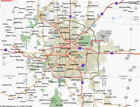 Map Of Denver Colorado Travelsmapscom