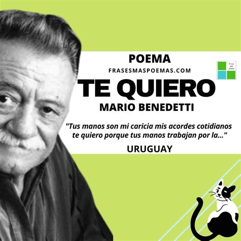 Te Quiero De Mario Benedetti Poema Frases Más Poemas