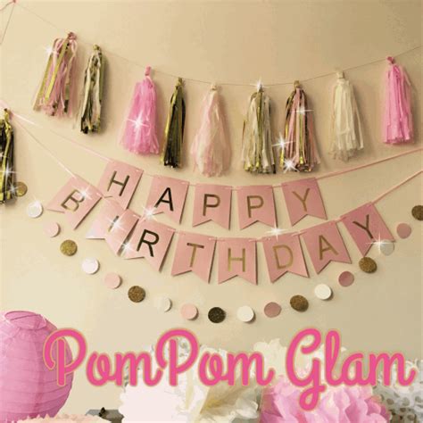Pink Gold Birthday Party Decoration By Pompom Glam Love It ☺️ Gold Birthday Party