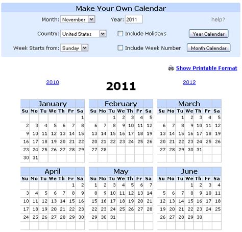 8 Websites To Download And Print Calendar 2011 Web Cool Tips