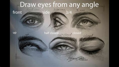 Draw And Shade Eyes From Any Angle With One Pencil Youtube