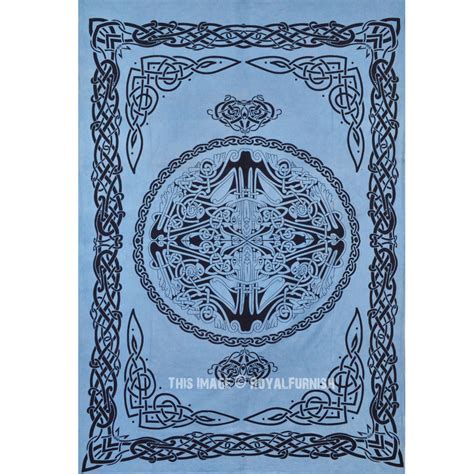 Wall tapestries and tapestry wall hangings. Small Gray Celtic Knot Mirror Tapestry Wall Hanging, Indian Throw Tapestry Bedding ...