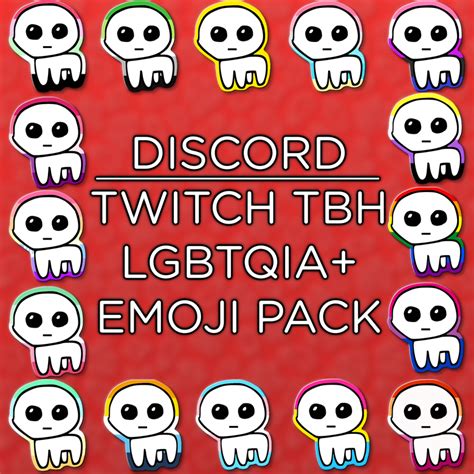 Discord Twitch Tbh Lgbtqia Emoji Pack Crystalflames Ko Fi Shop