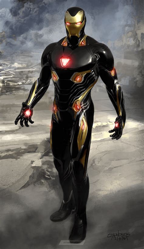 Ironman Mark L Armor Reimagined With Black And Gold Theme Ironman