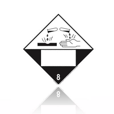 Class Corrosive Hazard Warning Placard Labeline Com
