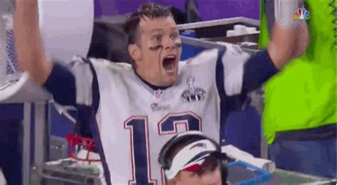 Tom Brady Supertazon Entusiasmo GIF Encontrar En GIFER