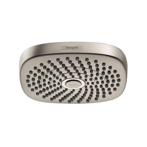 hansgrohe croma brushed nickel 2 spray rain shower head at