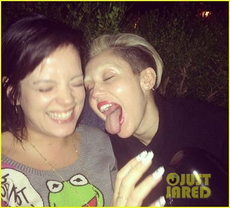 Miley Cyrus Debuts Bleached Eyebrows Look For Night Out Photo Lily Allen Miley
