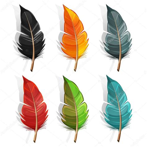 Bird Feather Set Stock Vector Image By ©benchyb 127954062