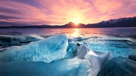 Abraham Lake Wallpaper 4k Alberta Canada Artificial Lake