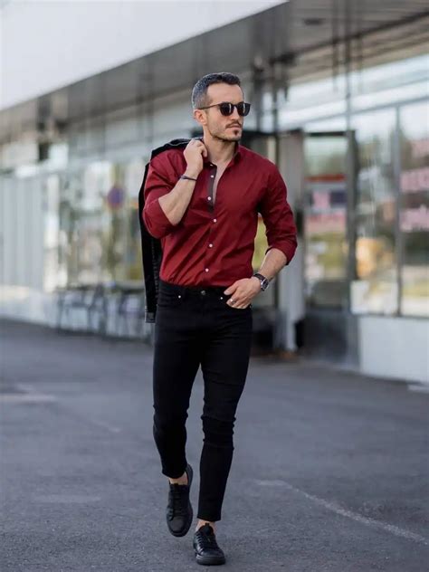 Aggregate 91 Burgundy Pants With Black Shirt Ineteachers