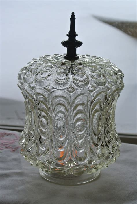 Cut Glass Lamp Shades 2 Antique Clear Glass