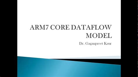 Arm7 Core Dataflow Model Youtube