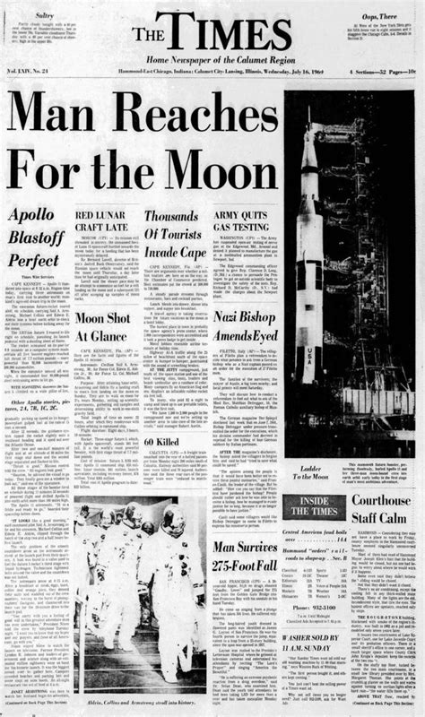 To The Moon 20 Newspaper Headlines From The Apollo 11 Launch On July