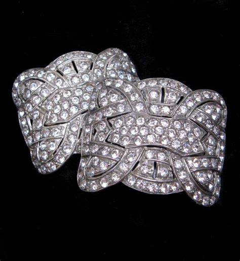 Vintage Rhinestone Shoe Buckles Clips Antique French Paste Etsy