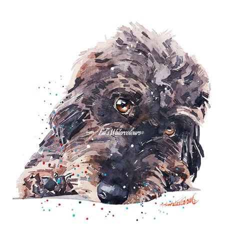 Wirehaired Dachshund Reclined Print Watercolour Wire Etsy