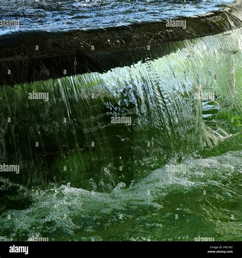 Fountain Flowing Water Stock Photo Alamy