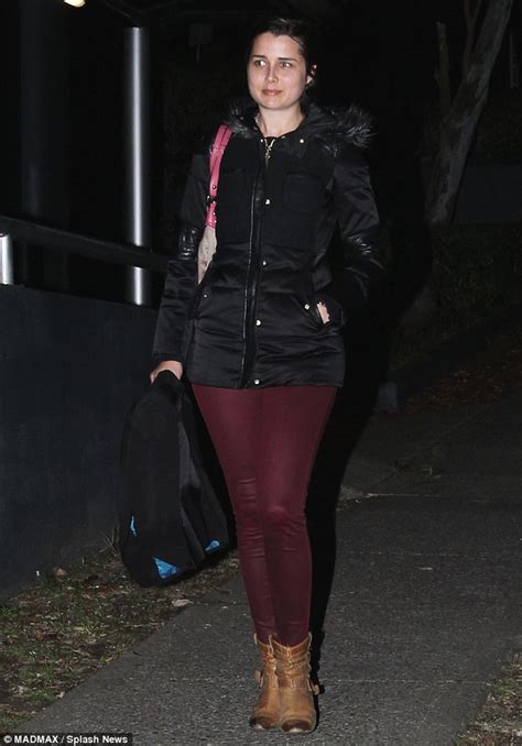 Heather Maltman Covers Up Her Figure In A Bulky Jacket And Tight