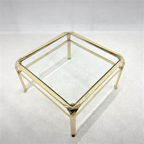 Mauro Lipparini Coffee Table Brass And Glass 1970s Italy Etsy