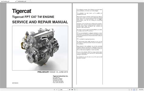 Tigercat FPT C87 T4f ENGINE Operator Service Repair Manual