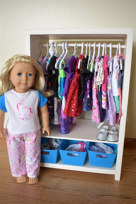 18 Doll Wooden Closet For Dolls Like American Girl And Etsy