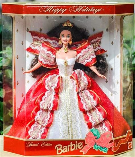 Barbie Happy Holidays Doll Special Edition 10th Aniversary Hallmark 5th In Series 1997 In