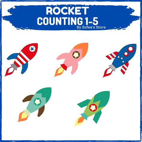 Rocket Math Printable Activity Counting 1 5 Math Printables