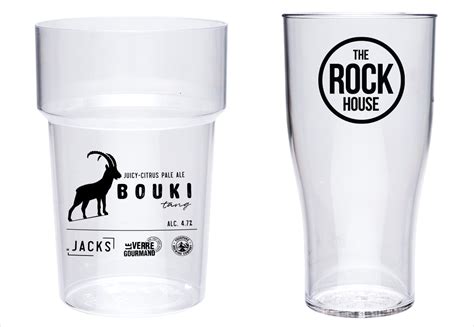 Reusable Plastic Beer Glasses Printed With Your Own Logo