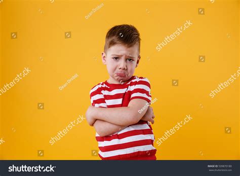 Portrait Sad Upset Little Boy Crying Stock Photo 599870180 Shutterstock