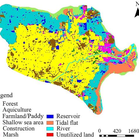 Distribution Of Land Use Types In The Yrd Download Scientific Diagram