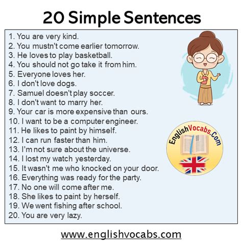 What Are 10 Examples Of Simple Sentences Zohal