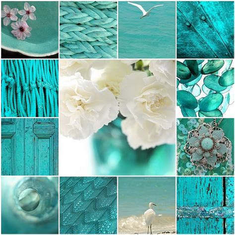 Greenish Teal And White Color Schemes Color Collage Aqua Color