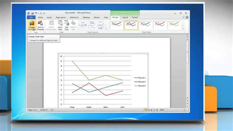 How To Make A Line Graph In Microsoft Word 2010 Youtube