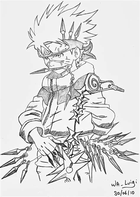 I can just imagine sasuke being edgy and this version of naruto replying with yare yare daze before bringing out his stand. Naruto Drawing at GetDrawings | Free download