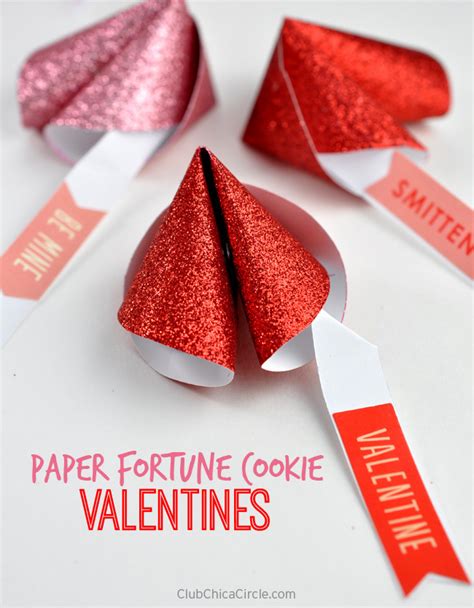 Paper Fortune Cookie Valentines