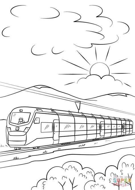intercity high speed train coloring page  printable coloring pages