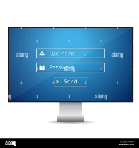 Login Form Vector Blue Stock Vector Image And Art Alamy