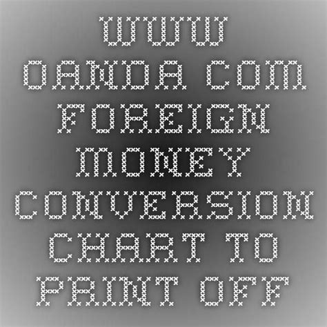 Foreign Money Conversion Chart To Print Off Forexmoney