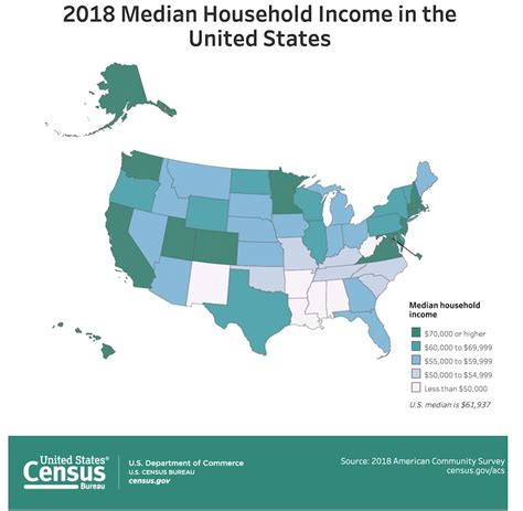 The Median Household Income Of Each State In The Usa Boing Boing