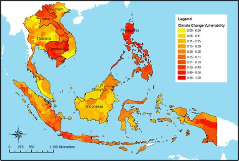 The southeast asian subcontinent includes a mixture of two different continents. Climate change vulnerability map of Southeast Asia - Maps ...