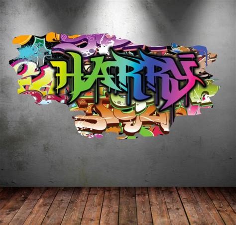 Personalized Customized Name Graffiti Wall Decals Stickers Etsy