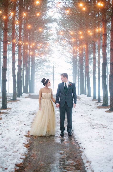 Winter Wedding In Minnesota Woodlands Winter Wedding