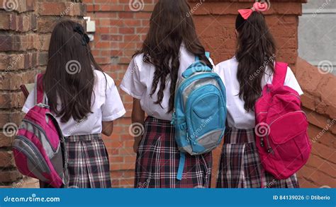 Teen Girls Walking To School Stock Photo Image Of Pedestrian Educate