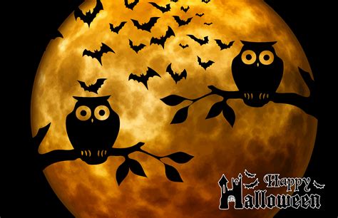 Clipart Happy Halloween Full Moon Background