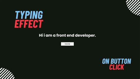 How To Make Typing Effect With Html Css And Javascript Typing Effect